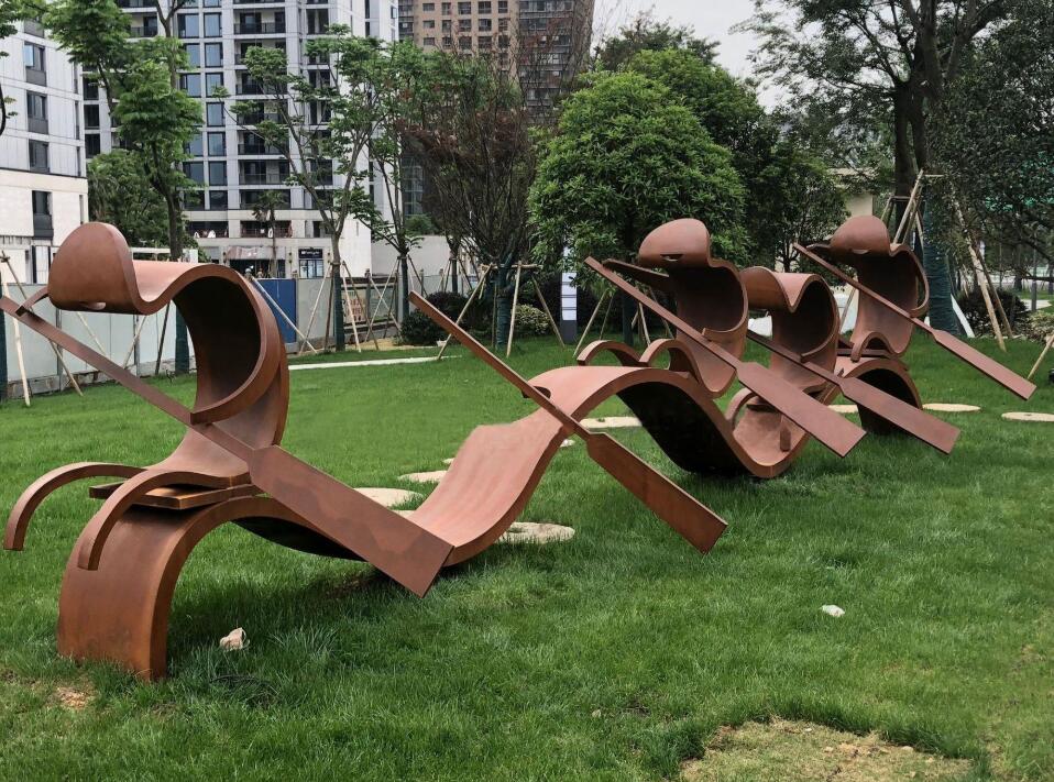 谢通门锈钢板造型